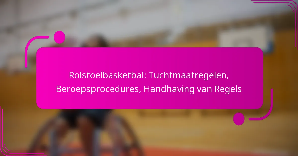 Rolstoelbasketbal: Tuchtmaatregelen, Beroepsprocedures, Handhaving van Regels